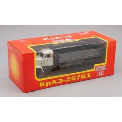 1:43 Масштабная модель КРАЗ 257Б1 бортовой (1987-1994), серый