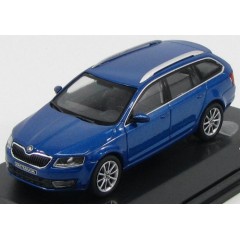 1:43 Масштабная модель Skoda Octavia III Combi 2013 Blue Race Metallic