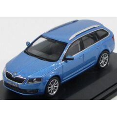 1:43 Масштабная модель Skoda Octavia III Combi 2013 Denim Blue Metallic