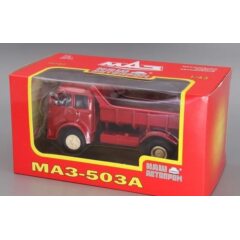 1:43 Масштабная модель Минский 503А самосвал (1970), красный