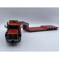 1:43 Масштабная модель BERLIET TB 015 M3 6x4 с прицепом-тяжеловозом 1960 Red