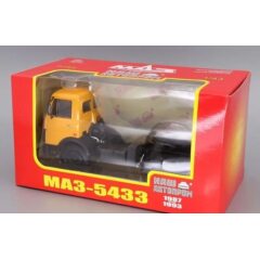 1:43 Масштабная модель МАЗ 5433 седельный тягач (1987-1993), оранжевый