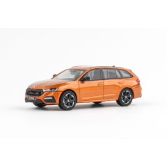 1:43 Масштабная модель Skoda Octavia IV Combi RS (2020) - Phoenix Orange Metallic