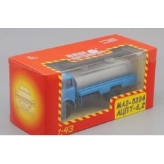 1:43 Масштабная модель МАЗ-5334 АЦПТ-6,2 Цистерна, голубой / серый