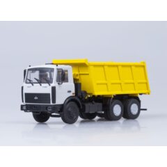 1:43 Масштабная модель МАЗ-5516 самосвал (серый/желтый) /откидывающаяся кабина/