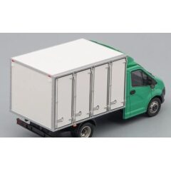 1:43 Масштабная модель ГАЗель NEXT A21R23 хлебный фургон с обтекателем, зеленый / серый