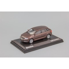 1:43 Масштабная модель Skoda Rapid Spaceback (2013) Topaz Brown Metallic