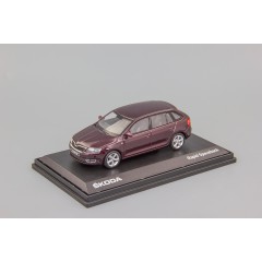 1:43 Масштабная модель Skoda Rapid Spaceback 2014 Rosso Brunello Metallic