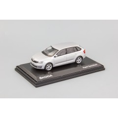 1:43 Масштабная модель Skoda Rapid Spaceback 2014 Silver Brilliant Metallic