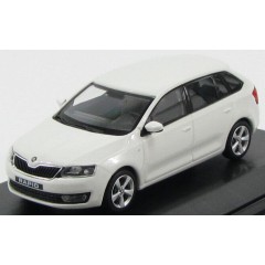 1:43 Масштабная модель Skoda Rapid Spaceback 2014 White Candy