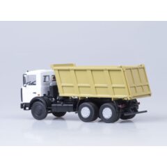 1:43 Масштабная модель МАЗ-5516 самосвал (белый/желтый) /откидывающаяся кабина/