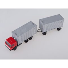 1:43 Масштабная модель КАМАЗ-53212 контейнеровоз с прицепом ГКБ-8350