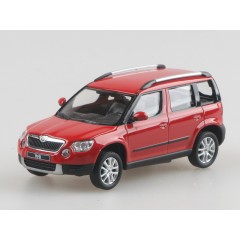 1:43 Масштабная модель Skoda Yeti (кроссовер 4х4) 2009 Silvere Red Corrida Uni