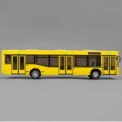 1:43 Масштабная модель Автобус Минский 103 Рестайлинговый (Санкт-Петербург), желтый