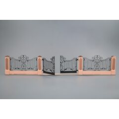 1:43 Ограда кованная (ажурная) с воротами, окрашенная