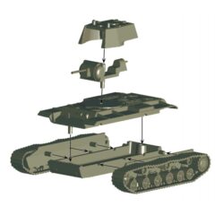 1:100 Сборная модель Советский тяжёлый танк КВ-1 обр. 1941 г. с пушкой Ф-3