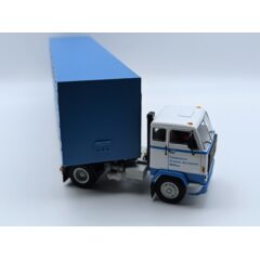 1:43 Масштабная модель VOLVO F89 Truck Commerce D'ovins Du Larzac Millau - Livestock Transporter - Trasporto Animali (1978), light blue / white
