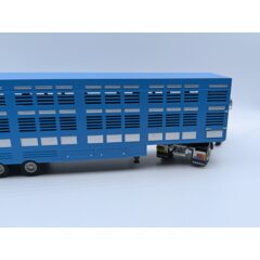 1:43 Масштабная модель VOLVO F89 Truck Commerce D'ovins Du Larzac Millau - Livestock Transporter - Trasporto Animali (1978), light blue / white