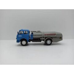 1:43 Масштабная модель МАЗ ТЦ-7.5 Топливозаправщик "Огнеопасно", голубой / серый