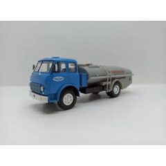 1:43 Масштабная модель МАЗ ТЦ-7.5 Топливозаправщик "Огнеопасно", голубой / серый