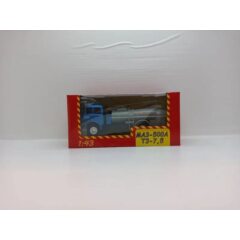 1:43 Масштабная модель МАЗ ТЦ-7.5 Топливозаправщик "Огнеопасно", голубой / серый