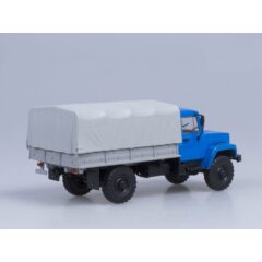 1:43 Масштабная модель 3308 4х4 (двигатель ЗМЗ-513) бортовой с тентом, (синий)