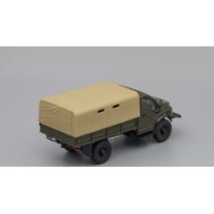 1:43 Масштабная модель ГАЗон C41A23 бортовой (с тентом), хаки
