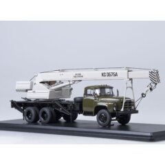 1:43 Масштабная модель Автокран КС-3575А (133ГЯ), (хаки/серый)