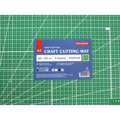 Коврик для резки DeMauri Травяной зеленый,  формат А3, 5 слоёв
