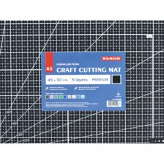 Коврик для резки DeMauri Глубокий чёрный,  формат А3, 5 слоёв