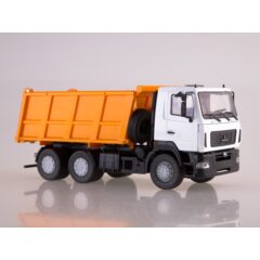 1:43 Масштабная модель МАЗ-6501 самосвал (рестайлинг) (белый/оранжевый)