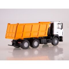 1:43 Масштабная модель МАЗ-6501 самосвал (рестайлинг) (белый/оранжевый)