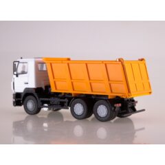 1:43 Масштабная модель МАЗ-6501 самосвал (рестайлинг) (белый/оранжевый)