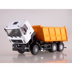 1:43 Масштабная модель МАЗ-6501 самосвал (рестайлинг) (белый/оранжевый)