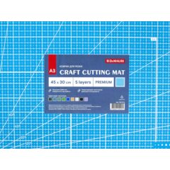 Коврик для резки DeMauri Небесно-голубой,  формат А3, 5 слоёв