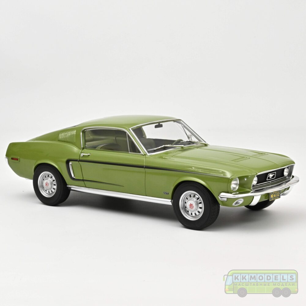 1:12 Масштабная модель FORD Mustang GT Fastback 1968 Lime Gold Metallic