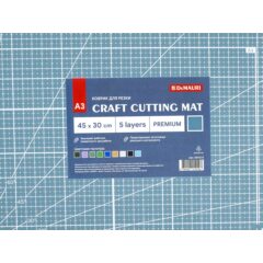 Коврик для резки DeMauri Серо-синий,  формат А3, 5 слоёв