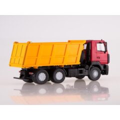 1:43 Масштабная модель МАЗ-6501 самосвал (вишневый/желтый)