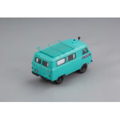 1:43 Масштабная модель Советский автомобиль тип 450A «Милиция» с интерьером - г. Запорожье, УССР - 1963 г.