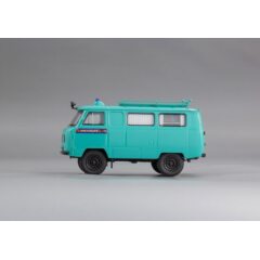 1:43 Масштабная модель Советский автомобиль тип 450A «Милиция» с интерьером - г. Запорожье, УССР - 1963 г.