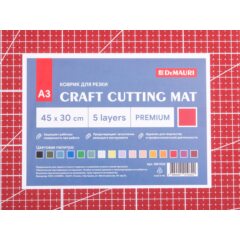 Коврик для резки DeMauri Спелая вишня, формат А3, 5 слоёв