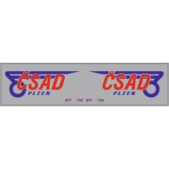 1:43 Набор декалей Логотип "CSAD Plzen" для фургонов и прицепов(200х50)