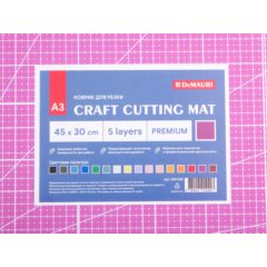 Коврик для резки DeMauri фиолетовый, формат А3, 5 слоёв