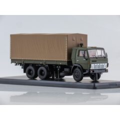 1:43 Масштабная модель КАМАЗ-53212 бортовой (с тентом)