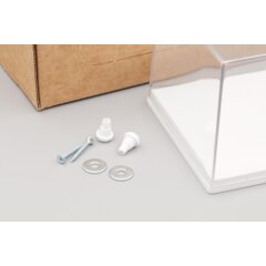 Пластиковый Бокс для моделей белый подиум (155 х 90 х 70 мм)