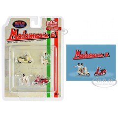 1:64 Масштабная модель American Diorama 1:64 Motomania 6 4 piece Diecast Figure Set