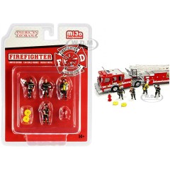 1:64 Масштабная модель American Diorama 1:64 Mijo Exclusives Figures Firefighters Set Limited