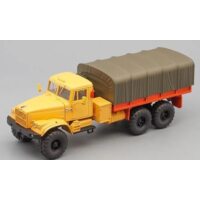 (Уценка!) 1:43 Масштабная модель КРАЗ 255Б бортовой с тентом (1969), оранжевый