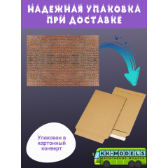 Самоклеющаяся текстура кирпичной стены №3 (крупная), для макетов, лист А4