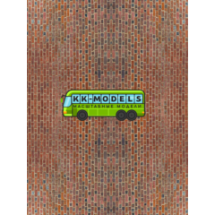 Самоклеющаяся текстура кирпичной стены №3 (крупная), для макетов, лист А4